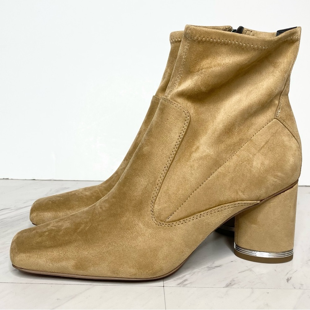 Franco Sarto Pisa Light Brown Square Toe Bootie 9M